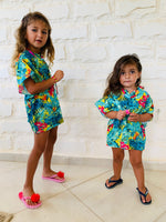 Yellows Tropical Tie Waist Coverup