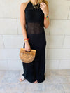 Black Goddess Crochet Beach Dress