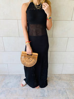 Black Goddess Crochet Beach Dress