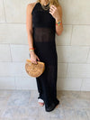 Black Goddess Crochet Beach Dress