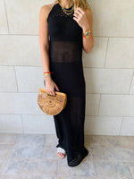 Black Goddess Crochet Beach Dress