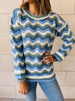 Sea Wavy Knit Pullover