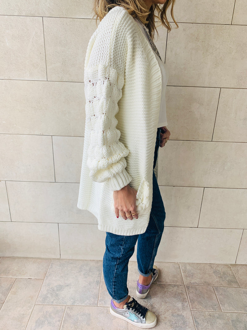 white holly pocket cardigan