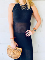 Black Goddess Crochet Beach Dress
