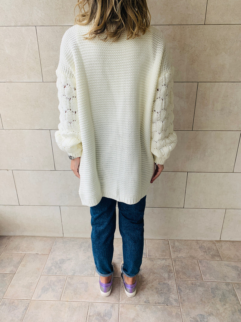 white holly pocket cardigan
