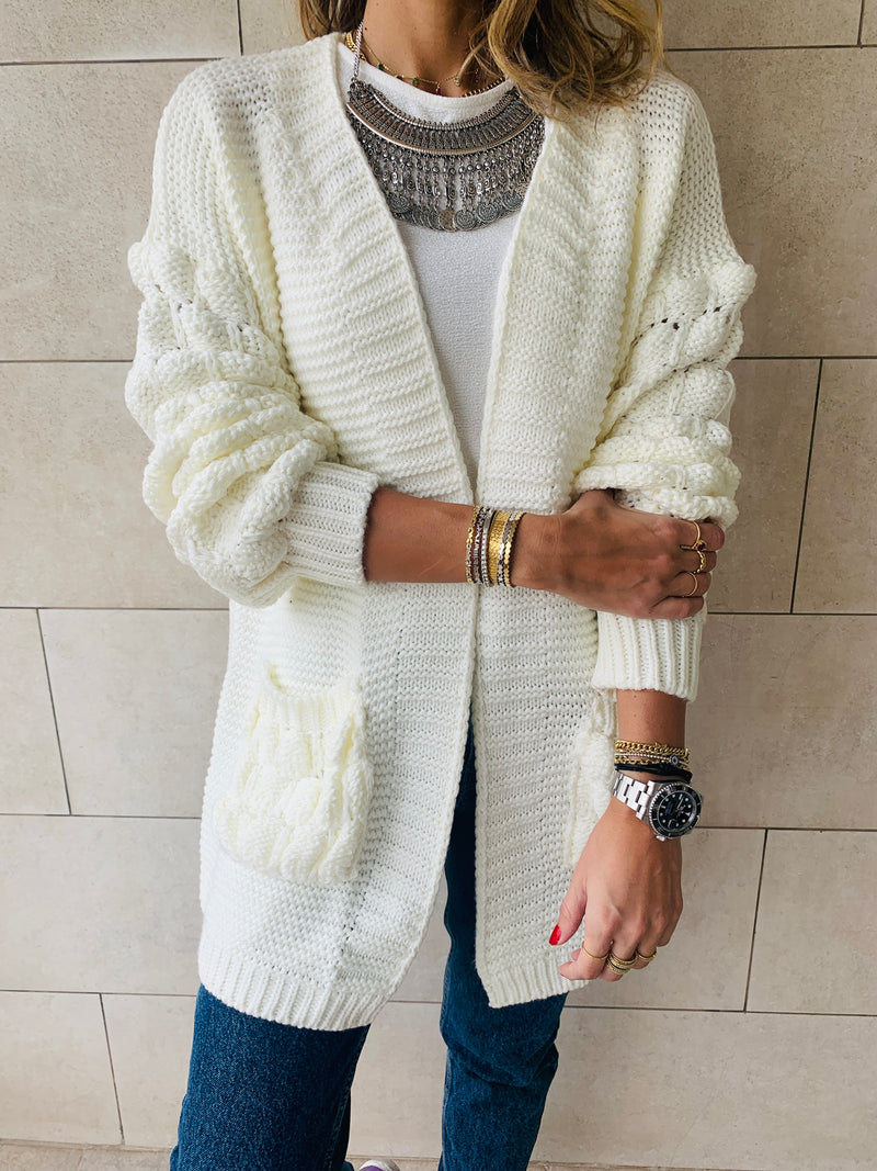 white holly pocket cardigan