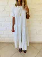 White Tiered City Dress