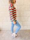 Fire Wavy Knit Pullover