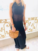 Black Goddess Crochet Beach Dress
