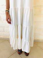 White Tiered City Dress