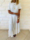 White Tiered City Dress
