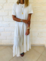 White Tiered City Dress