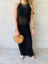 Black Goddess Crochet Beach Dress