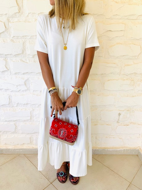 White Tiered City Dress