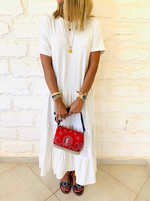 White Tiered City Dress
