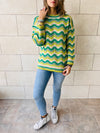 Forest Wavy Knit Pullover