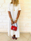 White Tiered City Dress