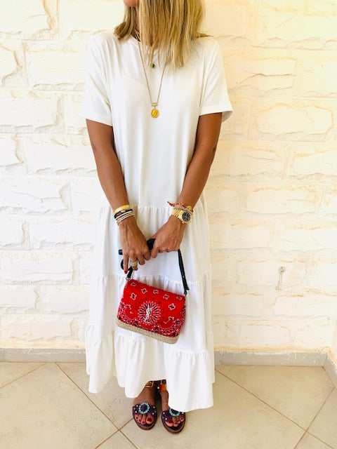 White Tiered City Dress