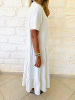 White Tiered City Dress