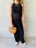 Black Goddess Crochet Beach Dress