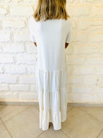 White Tiered City Dress