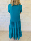 Teal Tiered City Dress