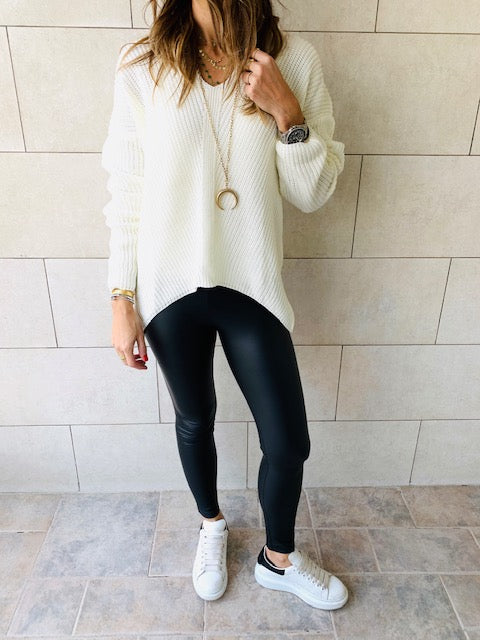 Ivory High Low Pullover