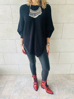 Black Cable V Poncho