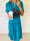 Teal Tiered City Dress