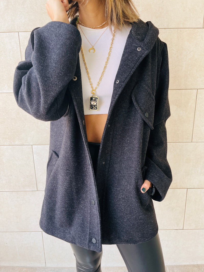 Black Hit The Street Shacket