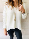Ivory High Low Pullover