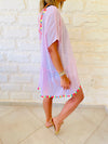 Blush Tassel Embellished Coverup