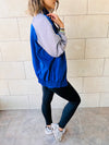 Blue Color Block Waterproof Jacket