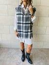 Grey Plaid Vest