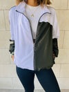 Olive Color Block Waterproof Jacket