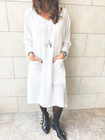 White Double Pocket Tunic