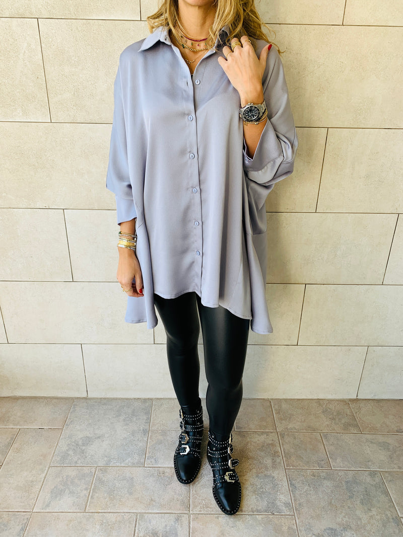 Grey High Low Shirt
