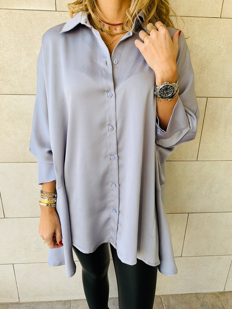 Grey High Low Shirt
