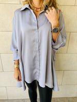 Grey High Low Shirt