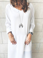 White Double Pocket Tunic