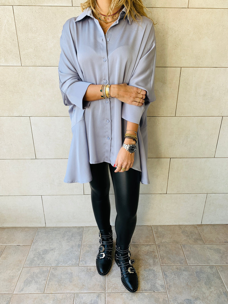 Grey High Low Shirt