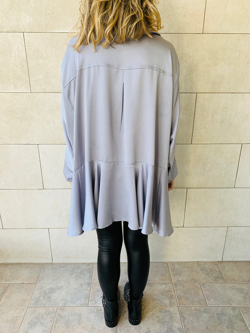 Grey High Low Shirt