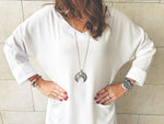 White Double Pocket Tunic