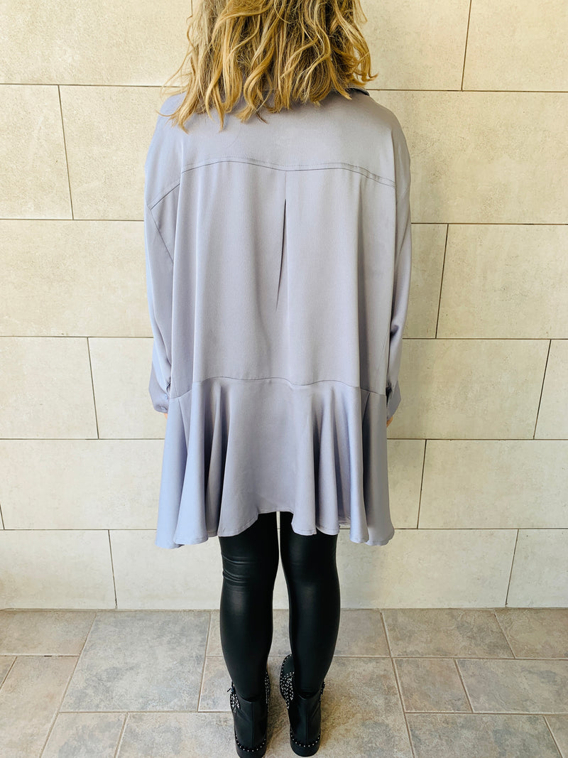 Grey High Low Shirt