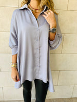 Grey High Low Shirt
