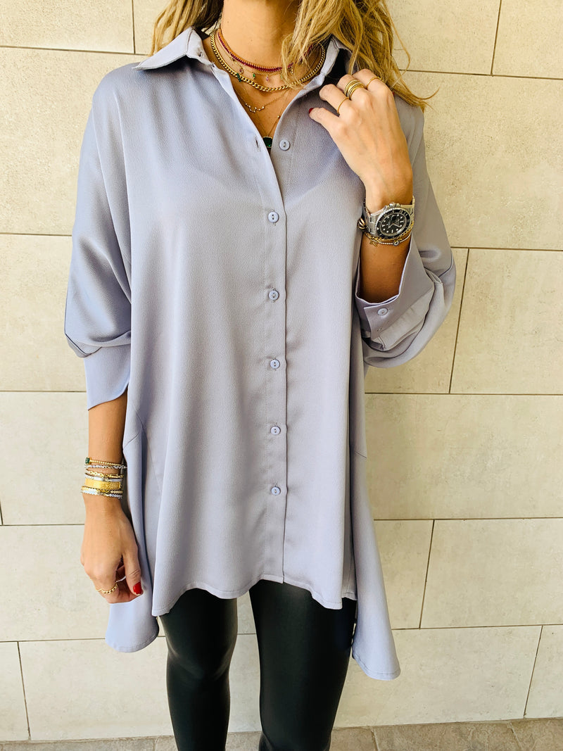 Grey High Low Shirt