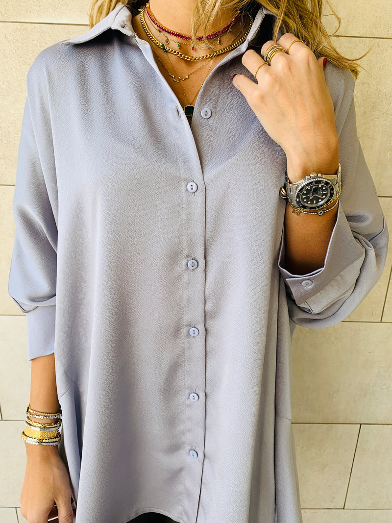 Grey High Low Shirt