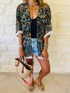 Floral Chiffon Tribal Kimono
