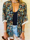 Floral Chiffon Tribal Kimono
