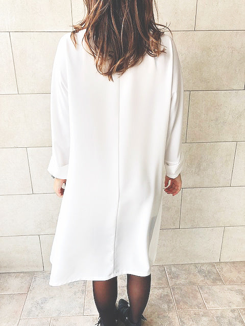 White Double Pocket Tunic